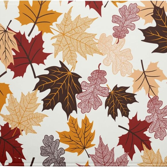 Maple Leaf Dish Drying Mat Large 18x24 inches Fall Autumn Colorful Leaves Dish D - Picture 1 of 7